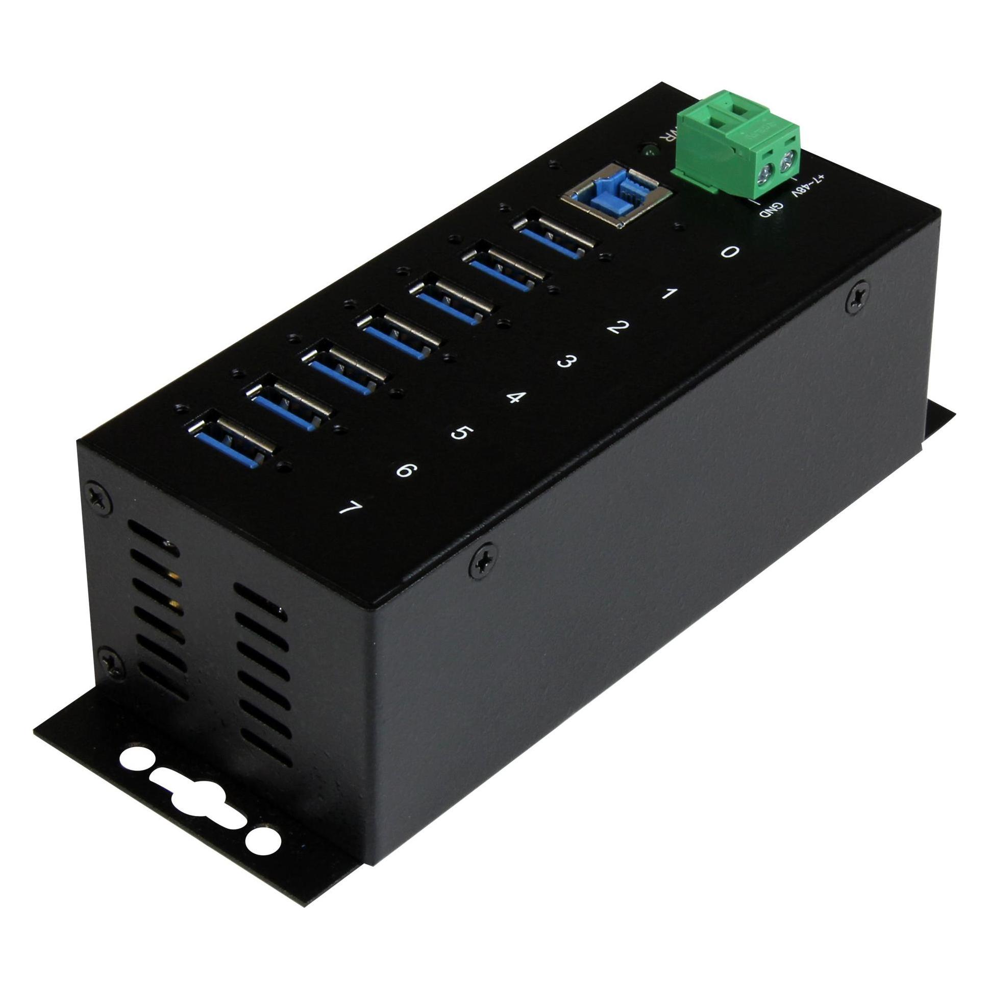 StarTech Industrial Railmount (USB-B, 7 Ports) (ST7300USBME)