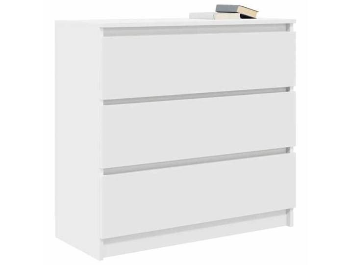 Blanc Commode Salon CHIC Buffet bas/Cabinet 1 PC blanc 80x35x76 cm bois d'ingénierie N15343