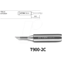 ATTEN T900-2C - Lötspitze, 2,0 mm, 45° angeschrägt, gerade