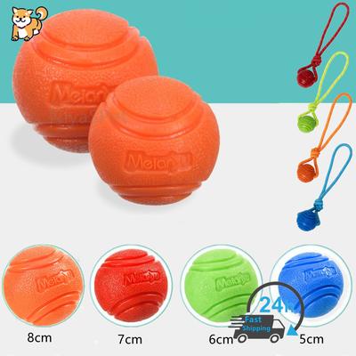 Pet Hub Indestructible Dog Ball Toy: Chew Proof, Bouncy Rubber Ball With String Interactive Pet Toy For Big Dogs And Puppies red S