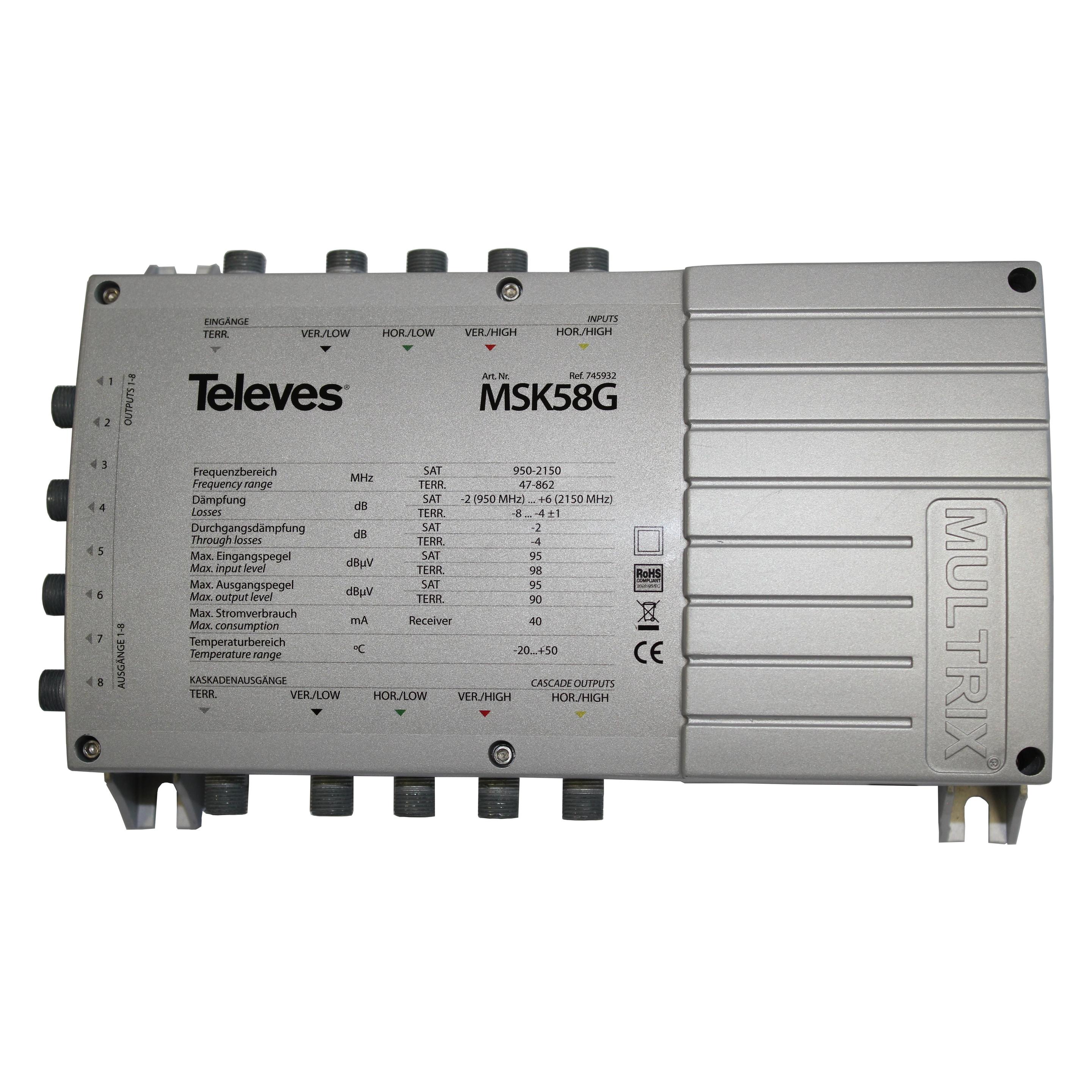 Televes Multischaltererweiterung 8 Teilnehmer MSK58G (MSK58G)