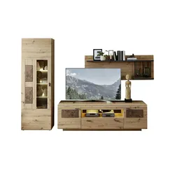 Primo Wohnkombination  Madera II ¦ holzfarben ¦ Maße (cm): B: 300 H: 201 T: 47.0