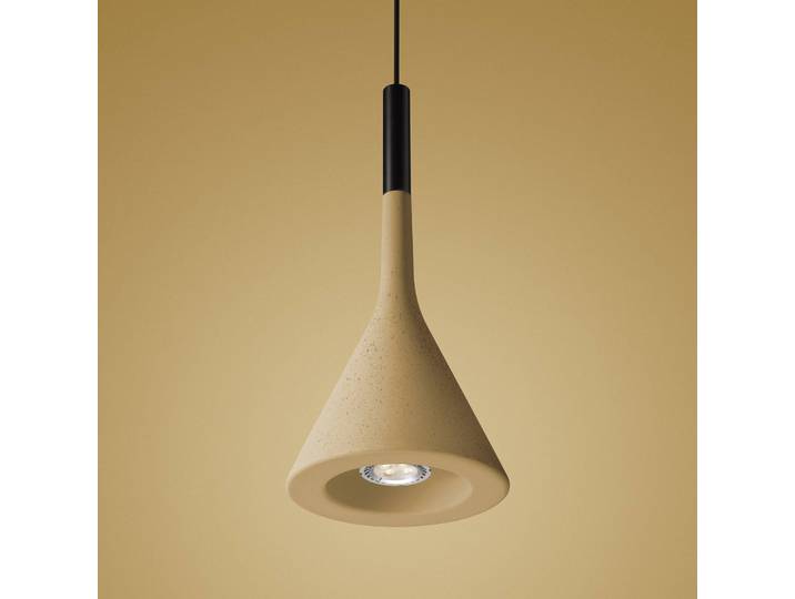 Foscarini Designer Hängeleuchte Aplomb, dimmbar, gelb / orange, für Küche, Beton, Design