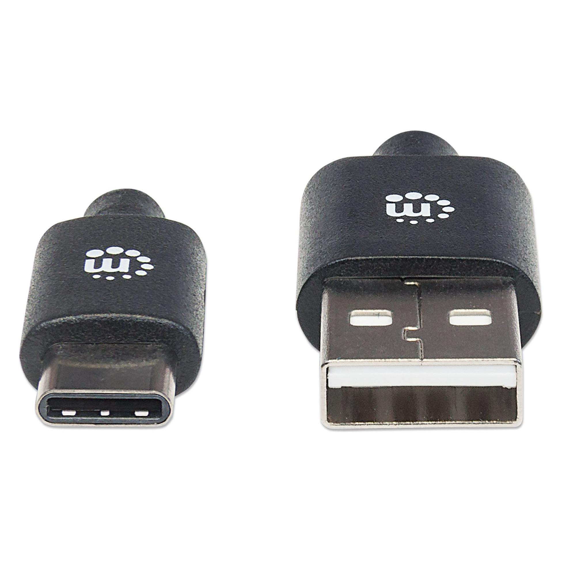 Manhattan USB 2.0 Typ C-Kabel (0.50 m, USB 2.0, 15 W) (354912)