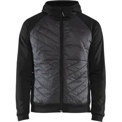 Hybrid-Sweatjacke "3463" - XL - schwarz/dunkelgrau