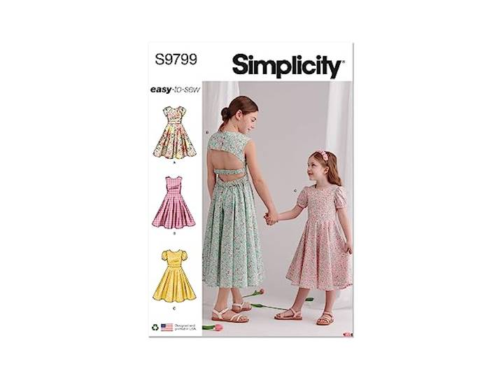 SIMPLICITY SS9799K5 kinder- en meisjesjurken K5 (7-8-10-12-14)