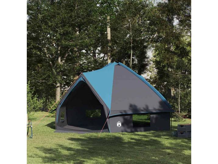 vidaXL Teepee Zelt für 10 Personen 10 Personen Blau und Grau