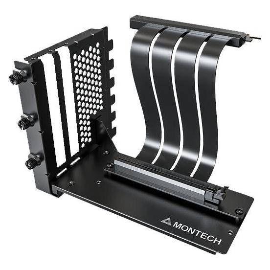Montech Vertikales GPU Mounting Kit, PCIe 4.0 Riser-Kabel (schwarz, 20cm) (Vertical GPU Mounting Kit (B))