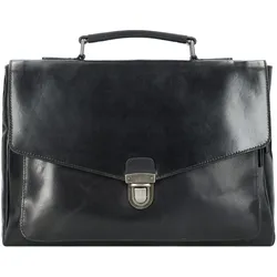 Leonhard Heyden Roma Aktentasche Leder 39 cm Laptopfach (16"), Notebooktasche, Schwarz