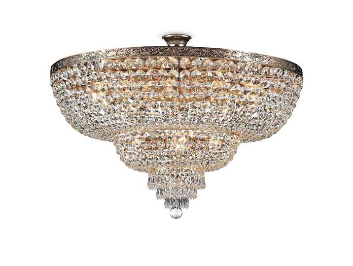 Kronleuchter Palace Typ D Ø 80cm Gold Mischmetall / Kristallglas E27