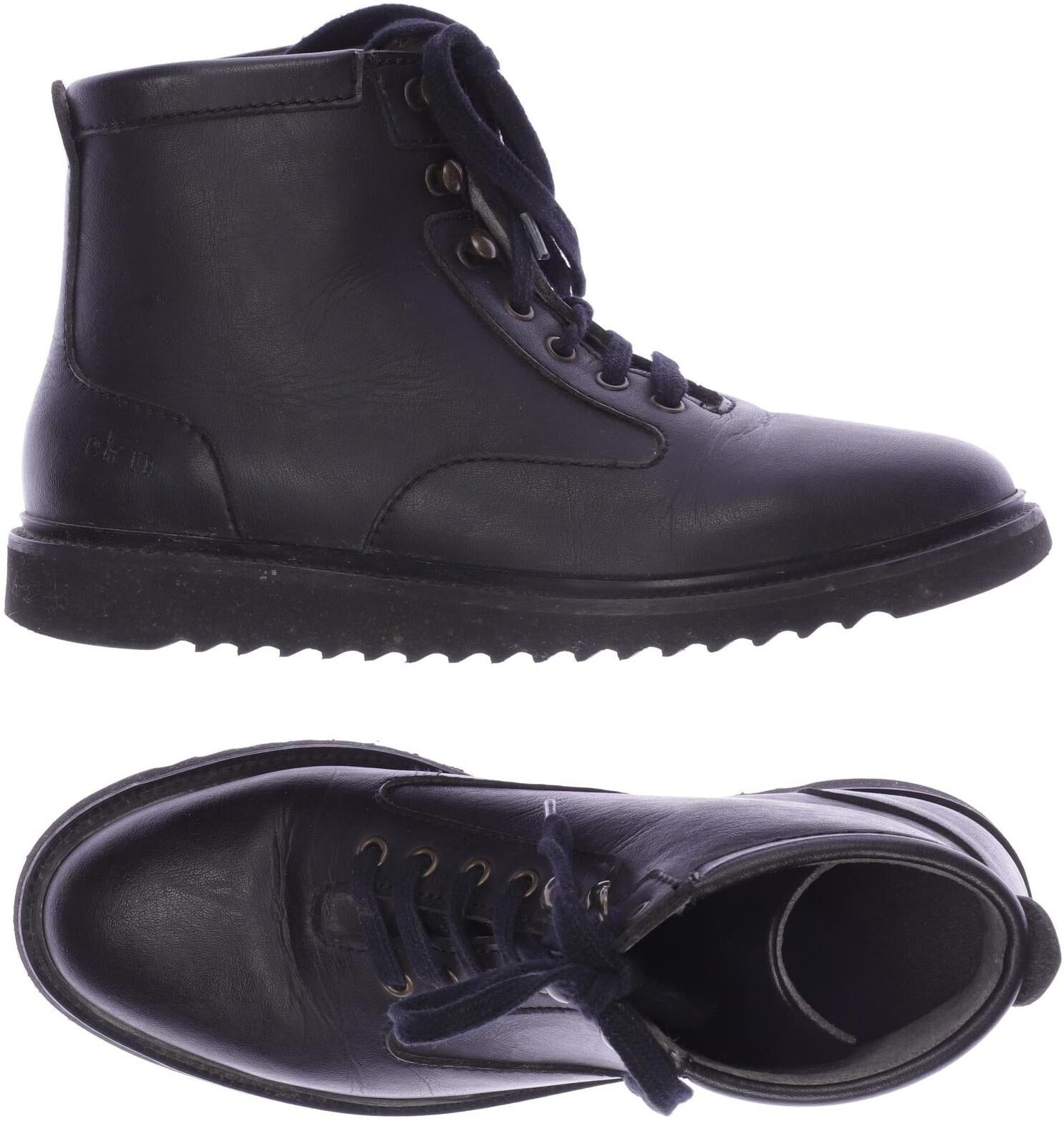 EKN Footwear Damen Stiefelette, Schwarz, Gr. EU 38, Leder - Second Hand