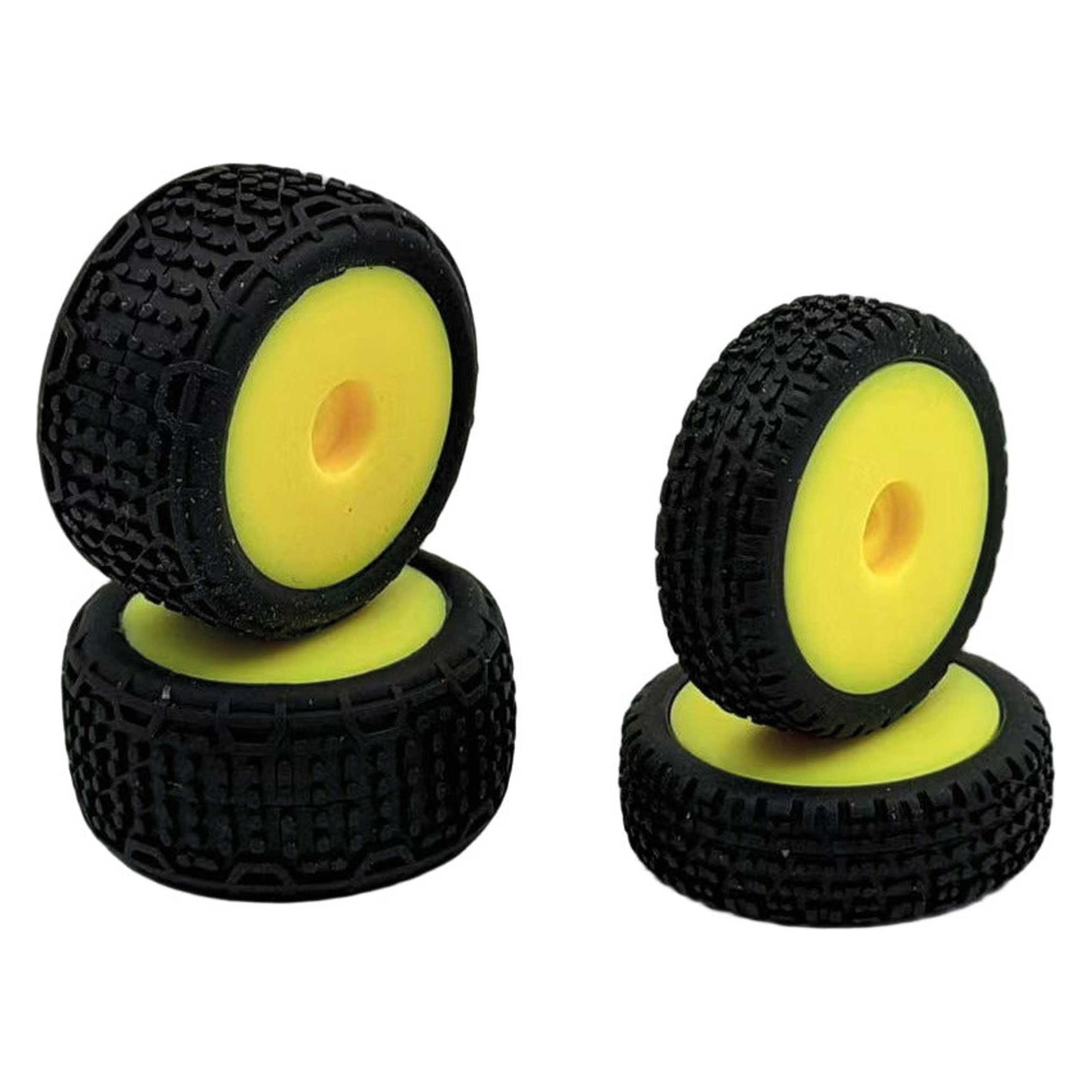 Hobby Plus RC Speck-B Front/Rear Wheel Set yellow (2) (HBP250125)