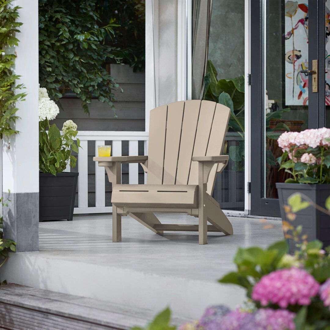 Keter Alpine Adirondack Chair White 98cm H X 81cm W X 93cm D