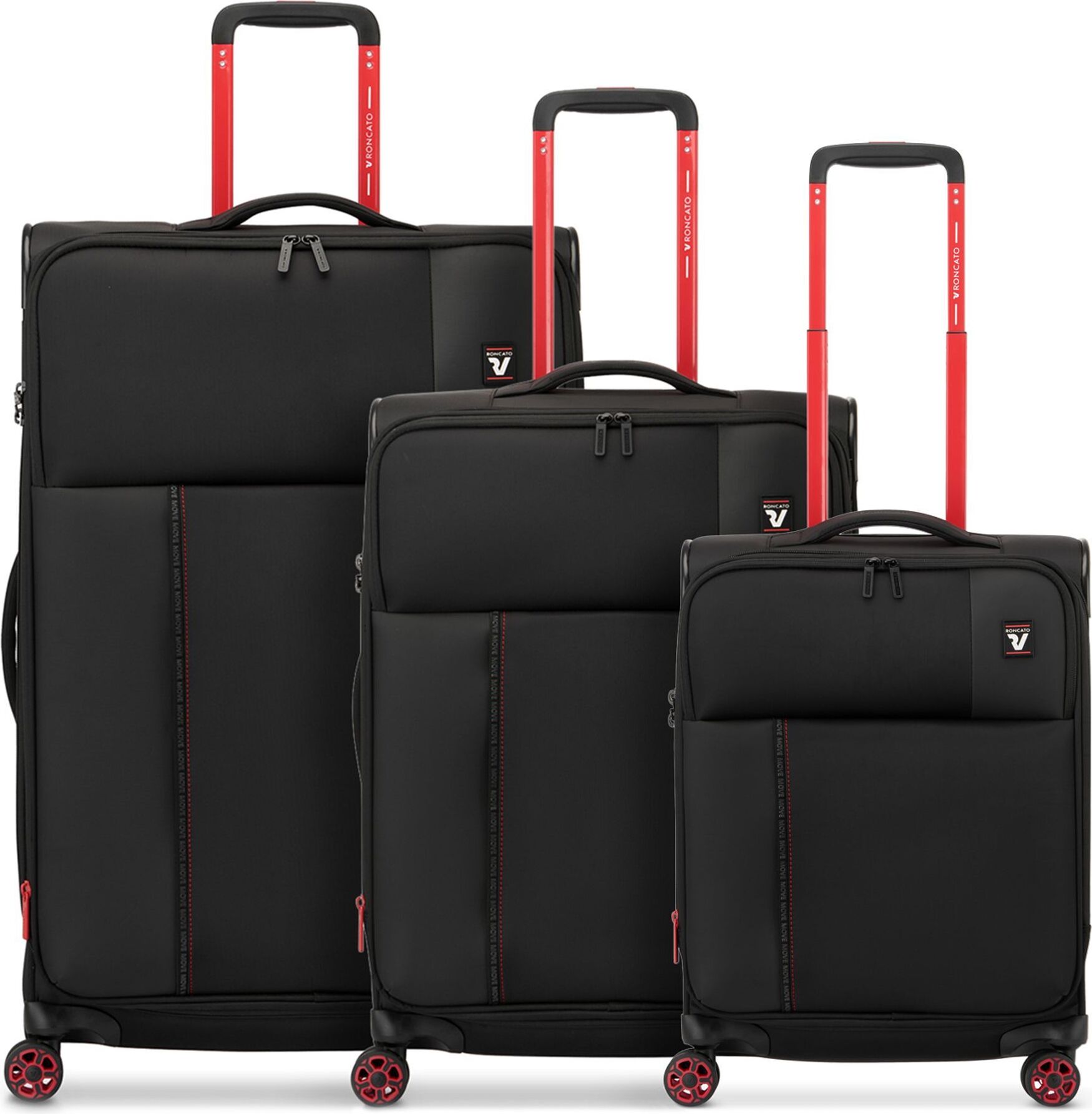 Roncato Move 4 Rollen Kofferset 3-teilig mit Dehnfalte