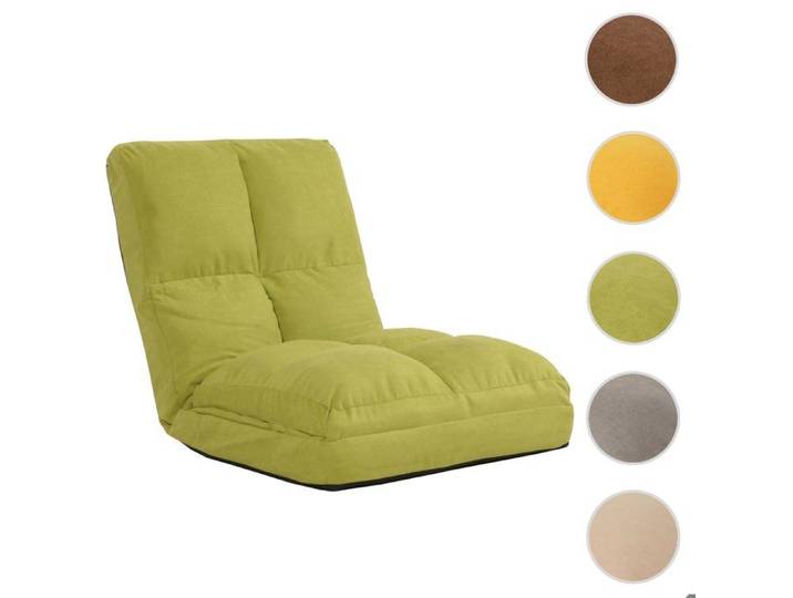 Fauteuil de sol MCW-N45 velours vert