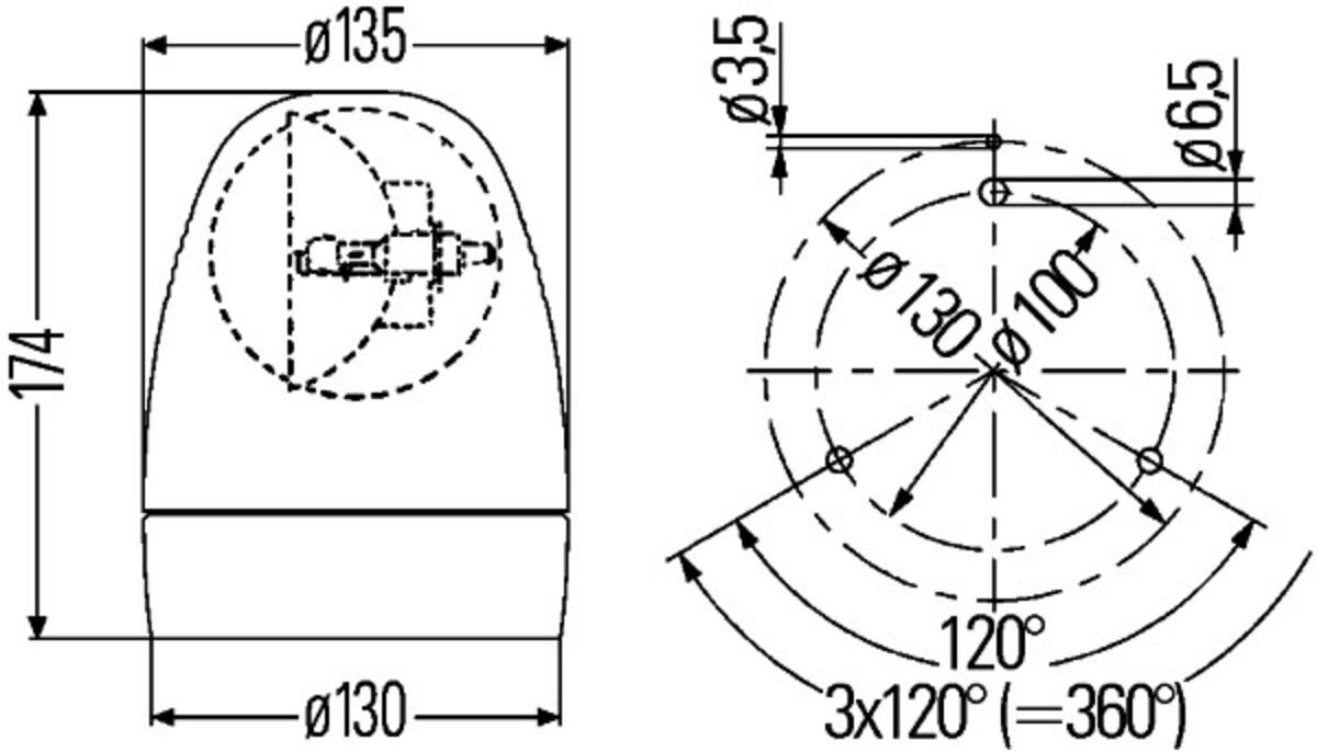 Hella Faro rotante 2RL 007 337-011