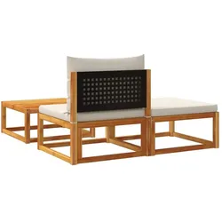 vidaXL, Gartenlounge, Malik (Mittelteil + Fussstütze + Tisch)