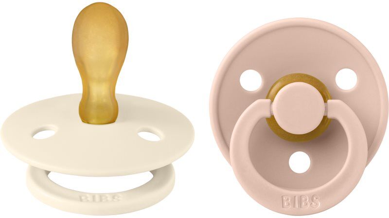 BIBS Colour Size 1: Symmetrical 0-6 months tétine Ivory / Blush 2 pcs