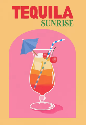 Inspire Curations Colorful Cocktail Canvas Poster Set Trendy Drinks Wall Art For Home Bar Decor 5 20x30cm