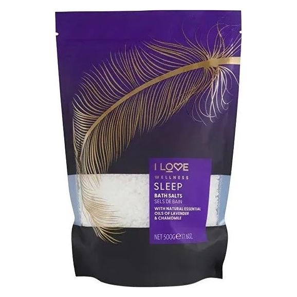 I Love This Sound I Love Wellness Sleep Badesalz mit ätherischen Ölen aus Lavendel und Kamille 500g (Badesalz, 500 g) (5060849630351)