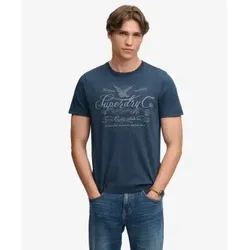Superdry für Herren. M1012434A Mercantile T-Shirt marineblau (L), Lässig, Kurzarm, Stoff