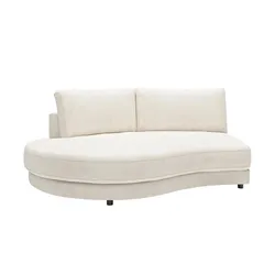 Jette Home Element Abschluss rund links in Feincord Modulsofa Sila ¦ weiß ¦ Maße (cm): B: 205 H: 85 T: 166.0