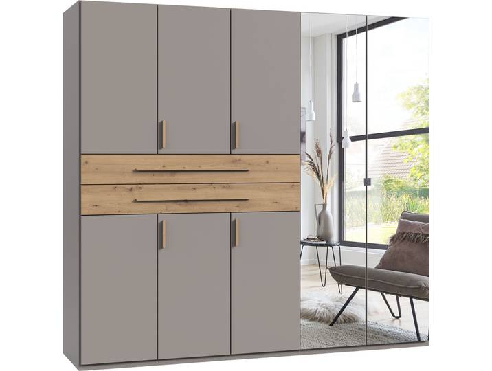 Wimex Digit Kleiderschrank wahlweise mit oder ohne Spiegel Schlafzimmer Schrank Bestseller im modernem Design, erhältlich in den Breiten 225cm oder 270cm (mit 8 oder 10 Türen)