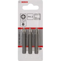 Bosch 3x Schrauberbit Extra-Hart, PH 2, 51 mm - 2607001522