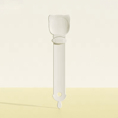 Inspire Picks Cat Lick Spoon Feeder Long Handle Wet Food & Treat Dispensing Spoon white