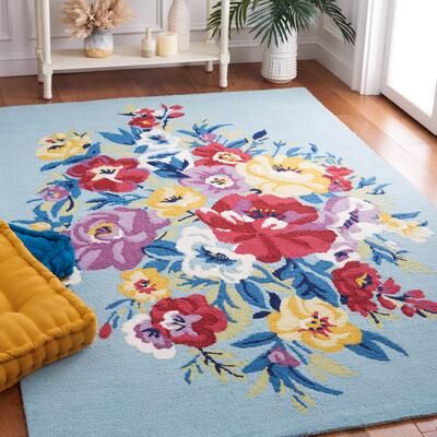SAFAVIEH Handmade Chelsea Sayo Floral Wool Rug