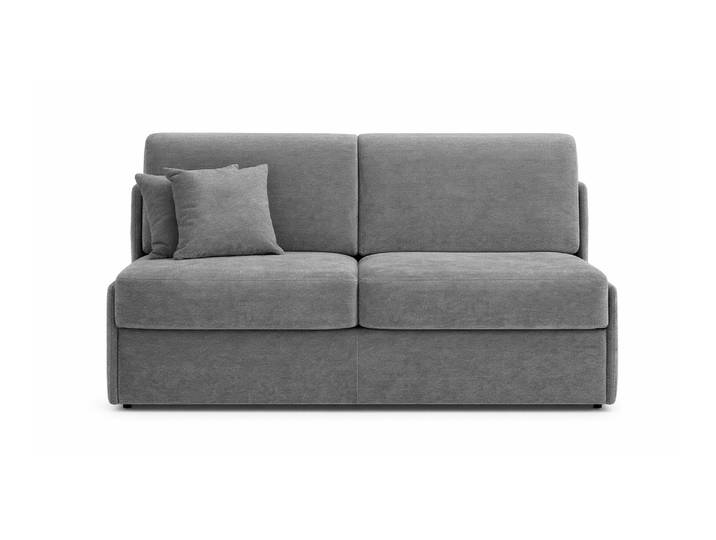 PAMIERS - Petit canapé convertible 2 places - Velours, Gris souris