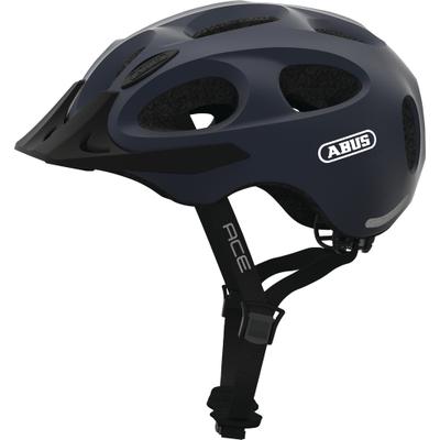 Fahrradhelm ABUS "YOUN-I ACE" Gr. M, blau (metallic blau), Helme, M Kopfumfang: 52cm - 57cm