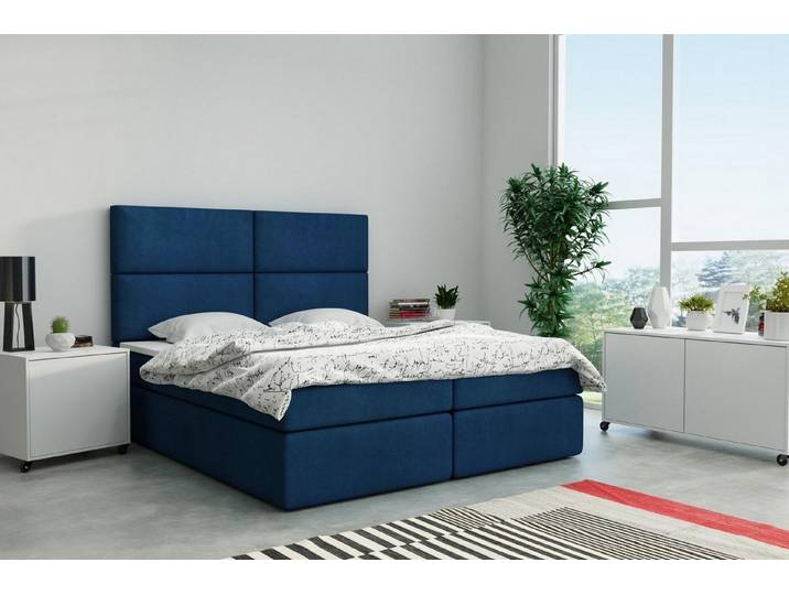 Xlmoebel Boxspringbett Polsterbett mit Textil- und Lederbezug, Boxspring-Funktion (Bett), Hergestellt in Europa