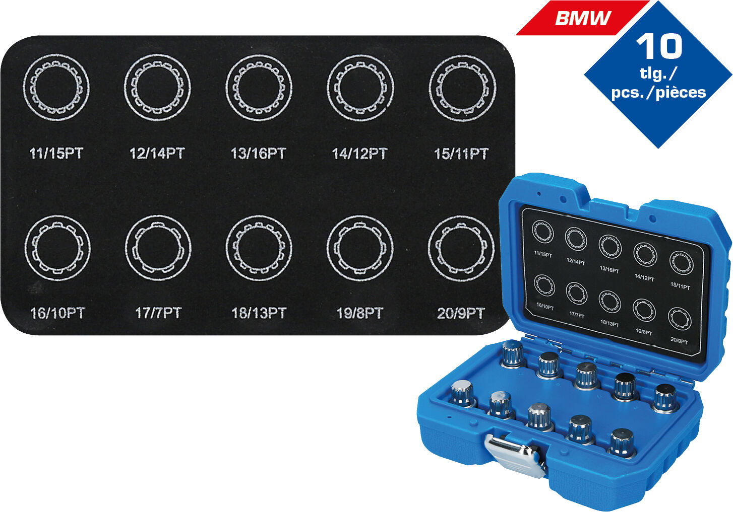 Brilliant Tools Felgenschloss-Sortiment Für Bmw, 10-Tlg Bt691170