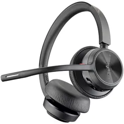HP Poly Voyager 4320-M mit Ladestation (Kabellos, USB-A, Microsoft Teams), Office Headset, Schwarz