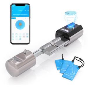 WELOCK Smartes-Türschloss Touch41, mit 3 RFID-Karten, Schließzylinder mit Bluetooth, App-fähig & Fingerabdruck