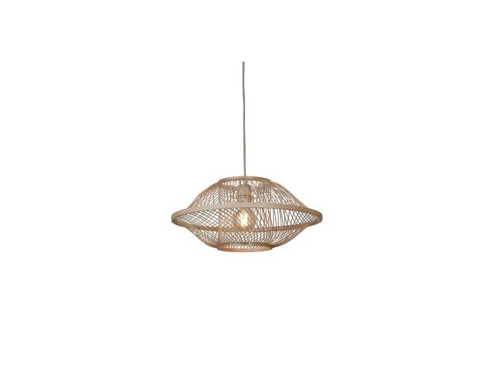 Good & Mojo Hängeleuchte, Naturfarben, Holz, Rattan, rund, 25 cm, Lampen & Leuchten, Innenbeleuchtung, Hängelampen, Pendelleuchte
