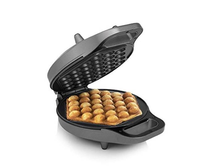 Princess Appareil à bubble waffles – Gaufrier hexagonal à structure en bulles\, plaques antiadhésives\, idéal pour snacks sucrés et salés