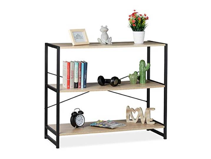 Relaxdays Standregal Industrie Design mit 3 Fächern, braun/schwarz