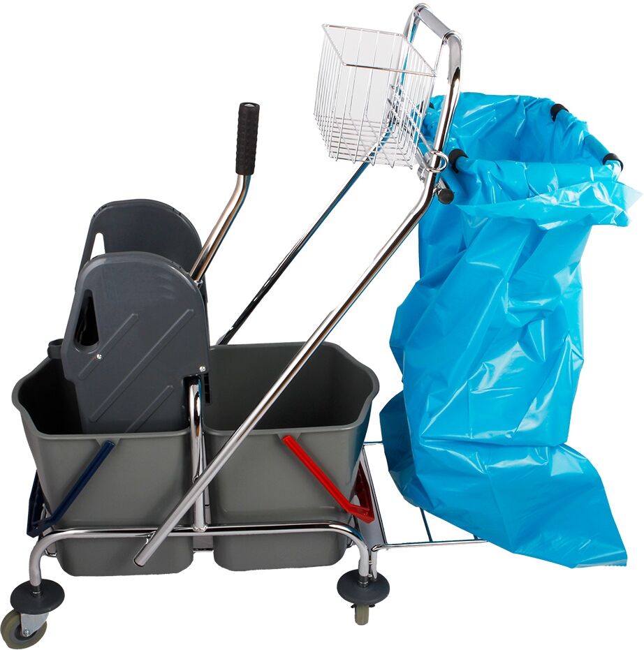 Axis Line Doppelfahreimer Chrom 2 x 17 Liter mit Müllsackhalter