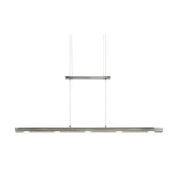 Trio LED-Pendelleuchte  nickel matt mit Dimmer   ¦ silber