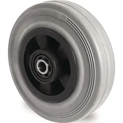Ersatzrad D.100mm Trgf.75kg VG grau Achs-D.8mm Nabenl.40mm TECWERK