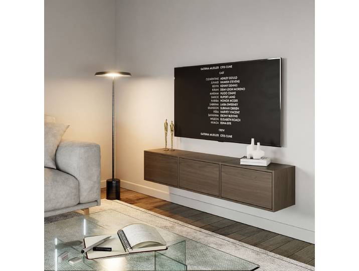 Hänge-Lowboard Framme Spanplatte, beschichtet Beige/Kaschmir 150cm