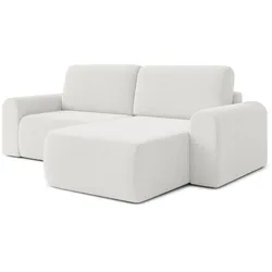 ECKSOFA L Form Otterton Creme 250/180/95 cm Rechts mit Schlaffunktion