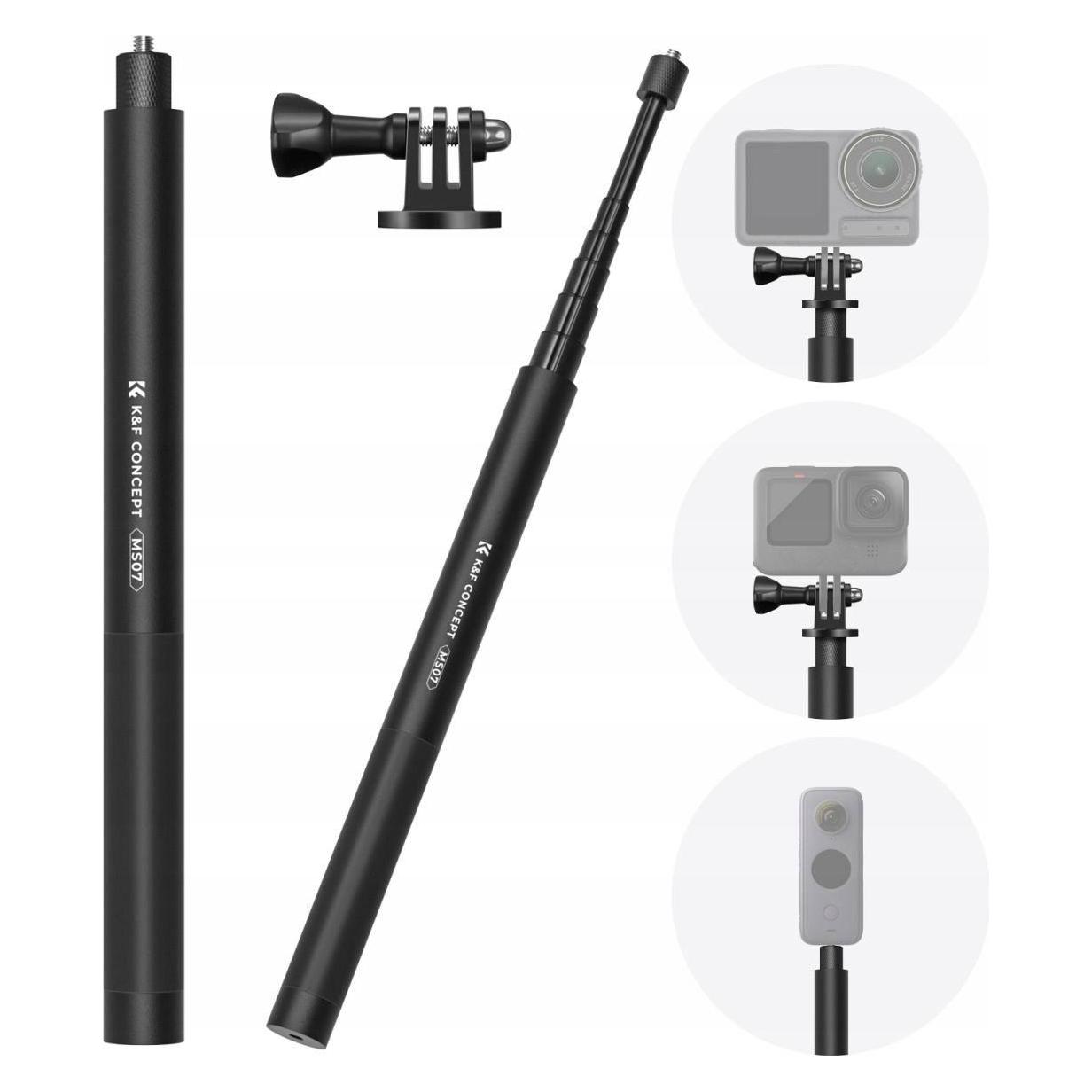 K&F Concept Statyw Monopod Kijek Selfie Stick 153cm Do Gopro Sjcam Xiaomi Dji Insta360 /Kf09.132 / Ms07 (45075190)