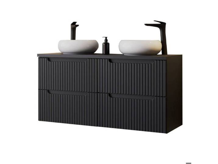 Meuble double vasque Newport 121 x 72 x 40 cm noir