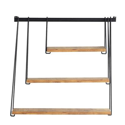 WellHome - Regal aus melaminfurnierter Spanplatte in Kiefernfarbe 60x20x63,5cm
