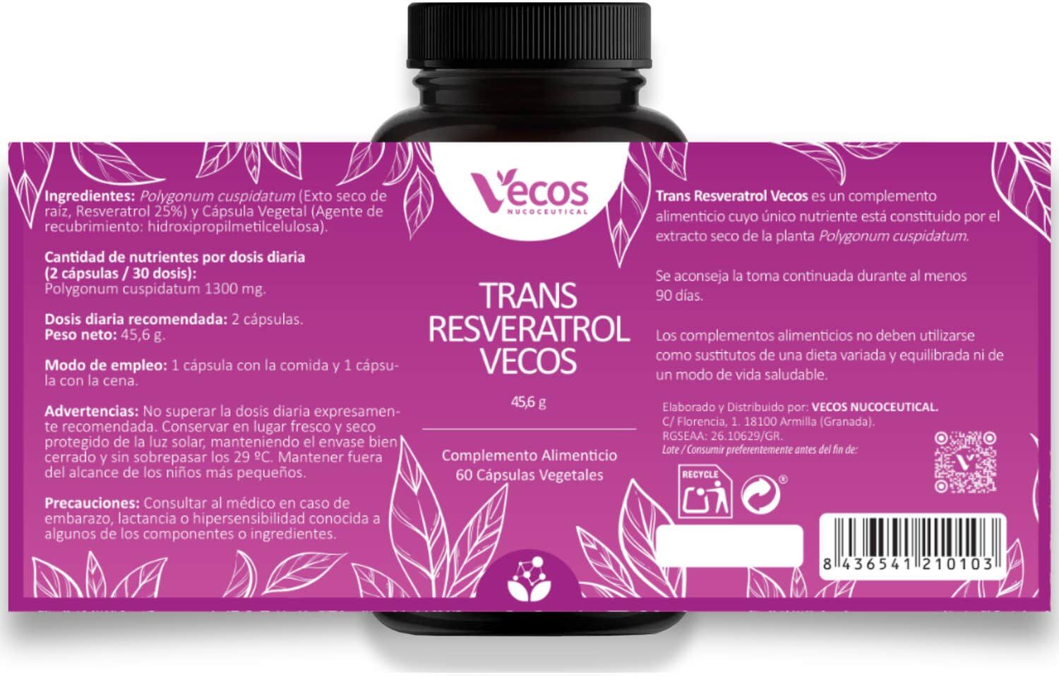 Vecos Nucoceutical Trans Resveratrol 60caps