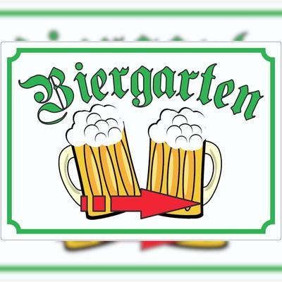 HB-Druck Biergarten rechts Aufkleber A2 (420x594mm)