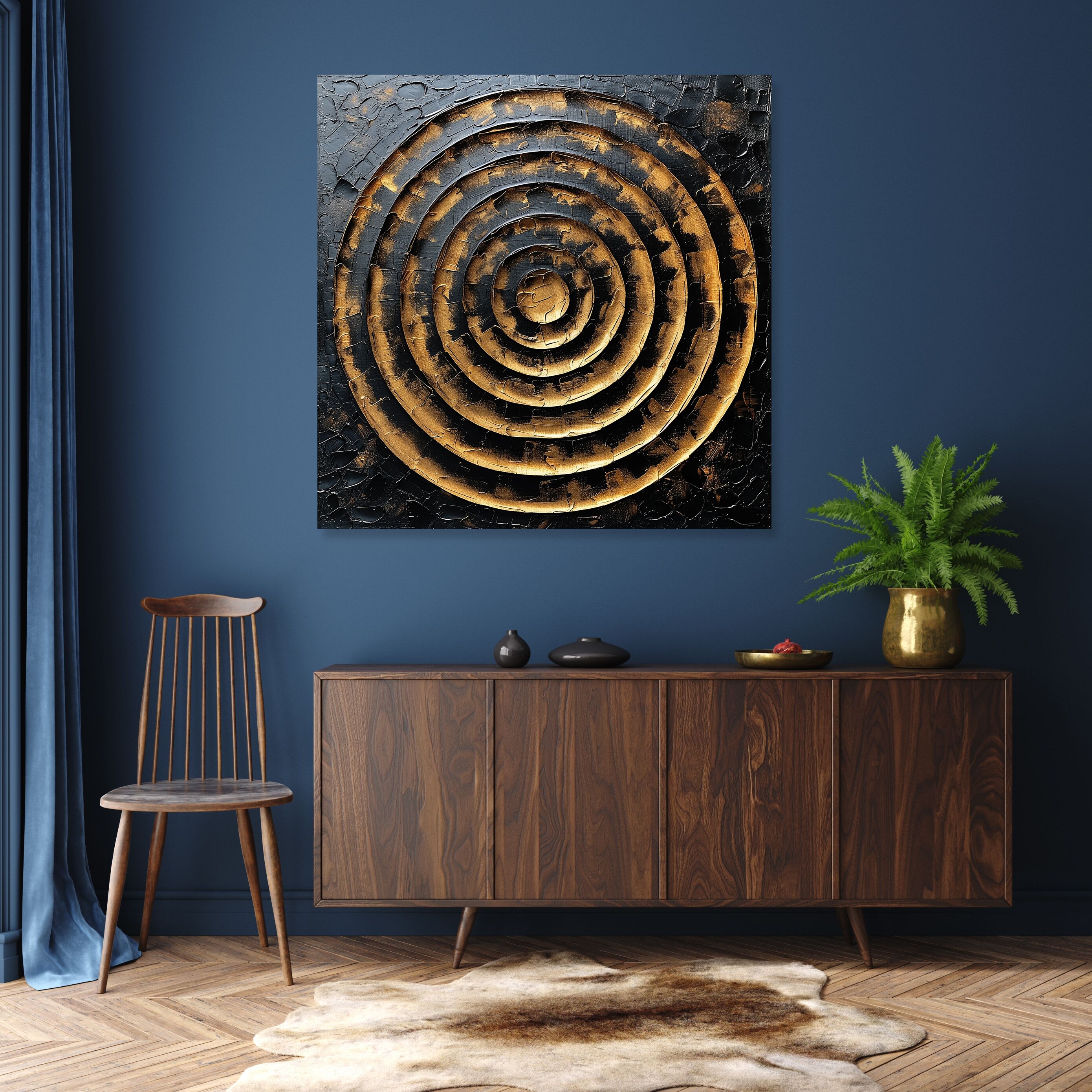 Leinwandbild QUEENCE "Goldfarbendes Gemälde", gold (farbe bild(er): gold), B:40cm H:40cm T:1,5cm, Canvas, Holz, Bilder, Leinwandbild, Premium-Leinwandstoff, Handarbeit aus Deutschland farbe bild(er): gold B/H/T: 40cm x 40cm x 1,5cm, Abstrakt Abstrakte For